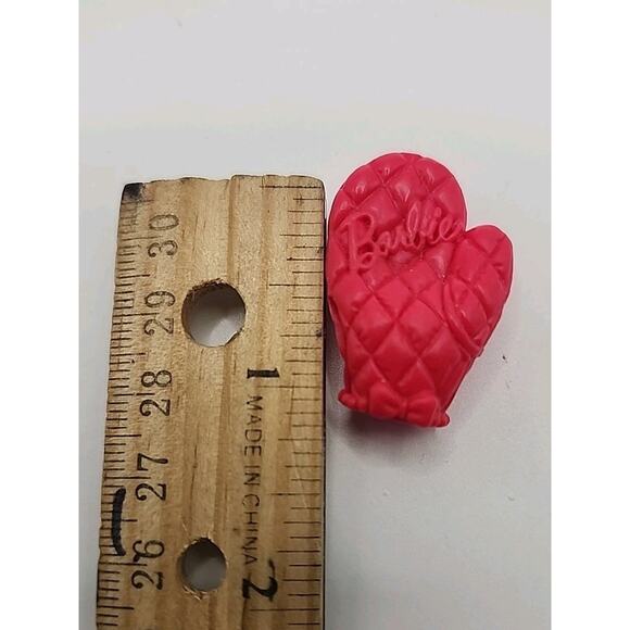 Barbie Doll Oven Mitt Mitten Pink Barbie Kitchen Baking Accessory Replacement - Picture 3 of 5